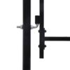 Garden Fence Gate with Arched Top Steel 2.25x4 m Black