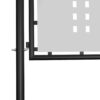 Garden Gate Steel 500x75 cm Black