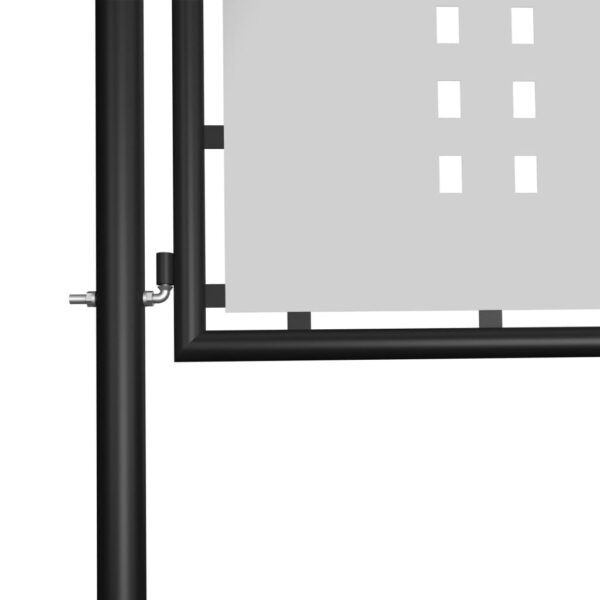 Garden Gate Steel 500x75 cm Black