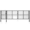 Garden Gate Steel 500x150 cm Black