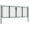 Garden Gate Steel 300x75 cm Green