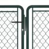 Garden Gate Steel 300x75 cm Green