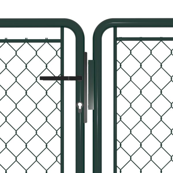 Garden Gate Steel 300x75 cm Green