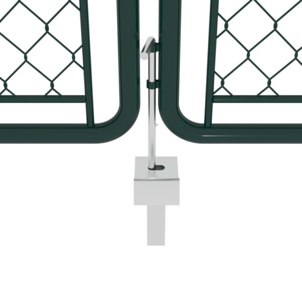 Garden Gate Steel 300x75 cm Green