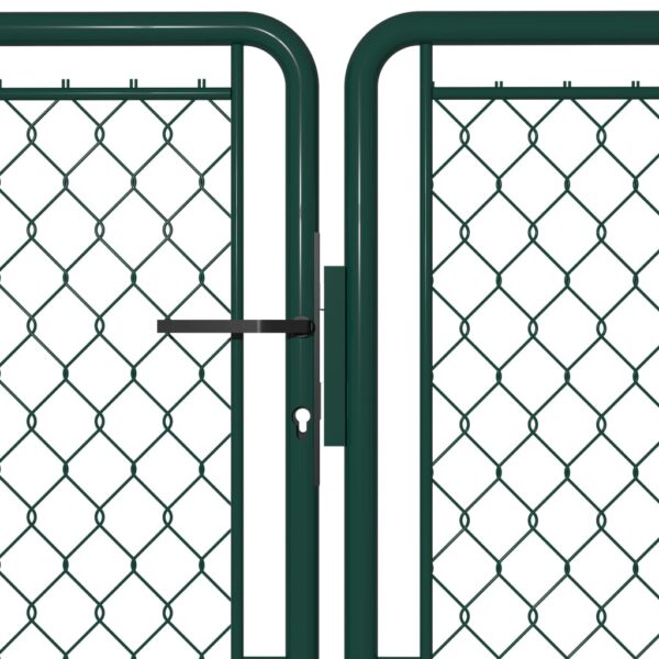 Garden Gate Steel 300x125 cm Green