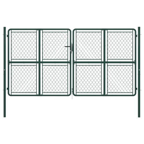 Garden Gate Steel 300x150 cm Green