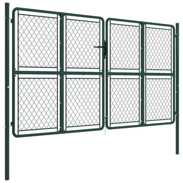 Garden Gate Steel 300x150 cm Green