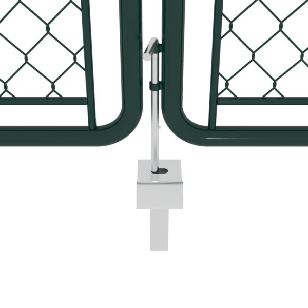 Garden Gate Steel 300x150 cm Green
