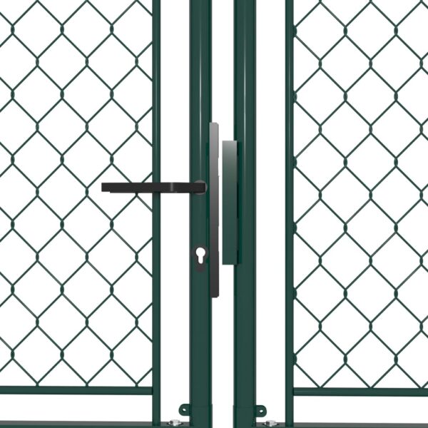 Garden Gate Steel 300x175 cm Green