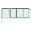Garden Gate Steel 75x350 cm Green