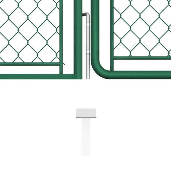 Garden Gate Steel 75x350 cm Green