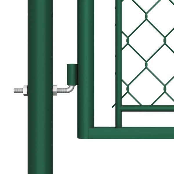 Garden Gate Steel 75x350 cm Green