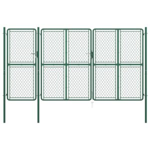 Garden Gate Steel 200x395 cm Green