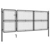 Garden Gate Steel 125x350 cm Anthracite