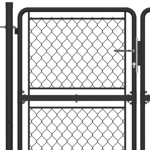 Garden Gate Steel 125x350 cm Anthracite