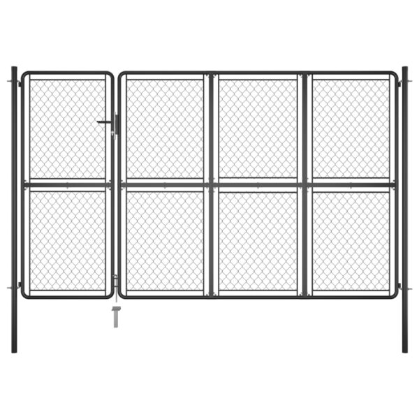 Garden Gate Steel 200x350 cm Anthracite
