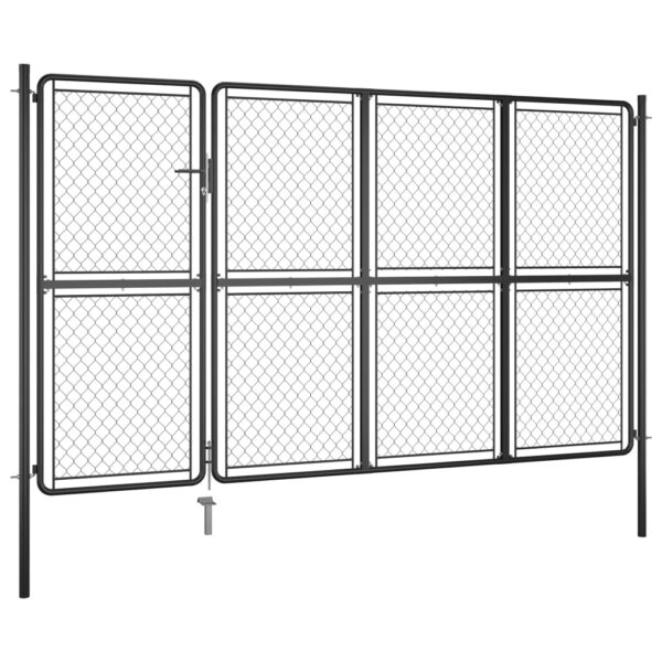 Garden Gate Steel 200x350 cm Anthracite
