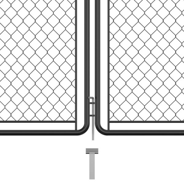 Garden Gate Steel 200x350 cm Anthracite