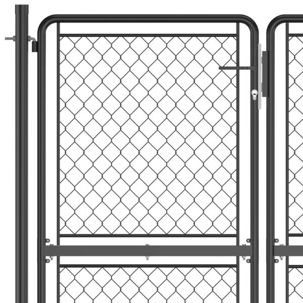 Garden Gate Steel 200x350 cm Anthracite