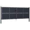 Garden Gate Steel 400x150 cm Anthracite