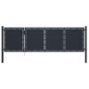 Garden Gate Steel 350x75 cm Anthracite