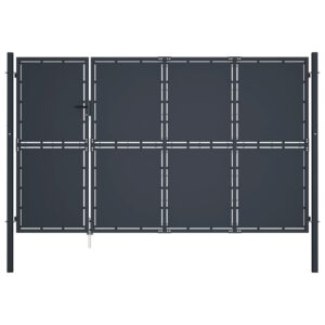 Garden Gate Steel 350x150 cm Anthracite