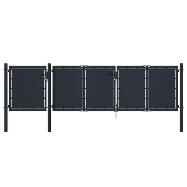 Garden Gate Metal 4x1.5 m Anthracite