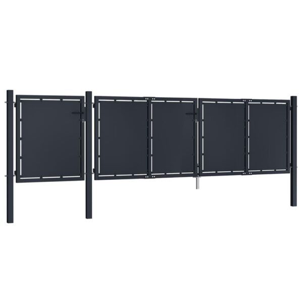 Garden Gate Metal 4x1.5 m Anthracite