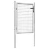 Garden Gate Galvanised Steel 105x100 cm Silver