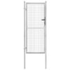 Garden Gate Galvanised Steel 105x200 cm Silver