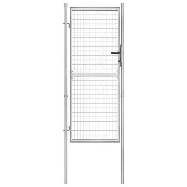 Garden Gate Galvanised Steel 105x200 cm Silver