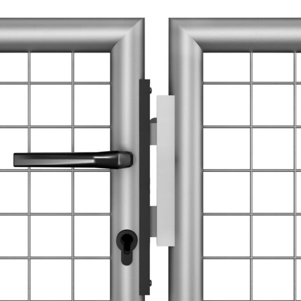 Garden Gate Galvanised Steel 306x100 cm Silver