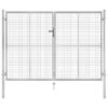 Garden Gate Galvanised Steel 306x175 cm Silver