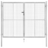 Garden Gate Galvanised Steel 306x200 cm Silver