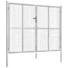 Garden Gate Galvanised Steel 306x200 cm Silver