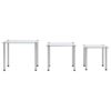 Nesting Tables 3 pcs Transparent Tempered Glass