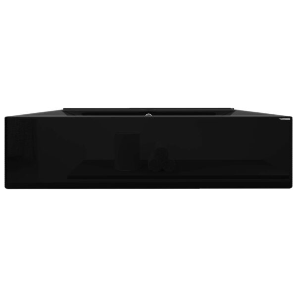 Rectangular Ceramic Basin Black with Faucet Hole 60x46 cm