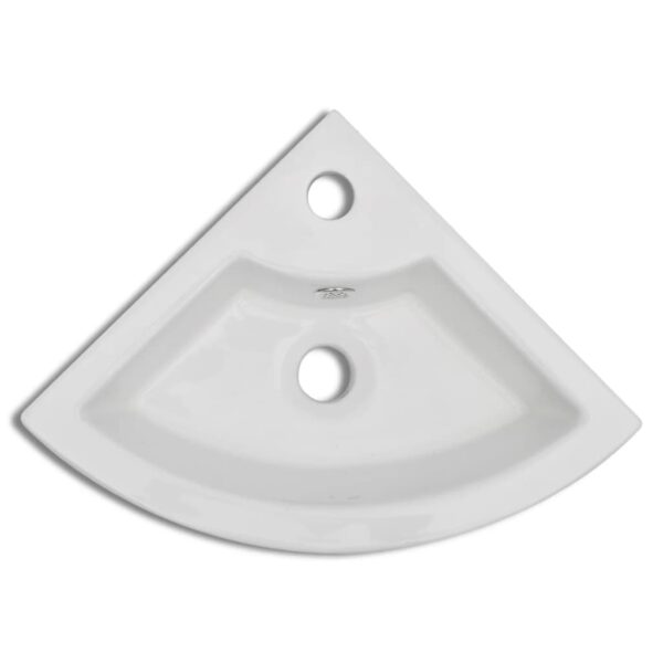 Wash Basin with Overflow 45x32x12.5 cm White