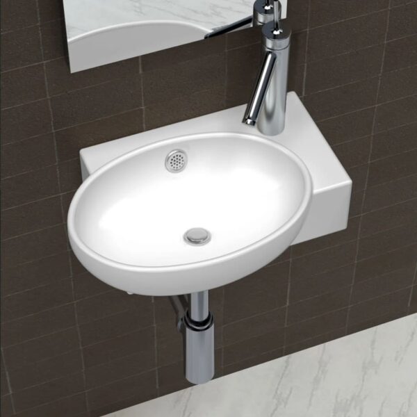 8718475869955_m_en_hd_1.jpg Ceramic Sink Basin Faucet & Overflow Hole Bathroom White