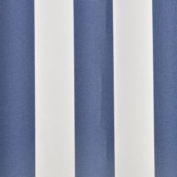Awning Top Sunshade Canvas Blue & White 3 x 2.5 m (Frame Not Included)