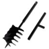 Ground Drill with Handle 200 mm with Extension Tube 13 m Steel