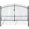 Double Door Fence Gate with Spear Top 300 x 225 cm