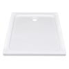 Rectangular ABS Shower Base Tray White 80 x 90 cm