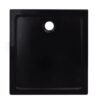 Rectangular ABS Shower Base Tray Black 80 x 90 cm