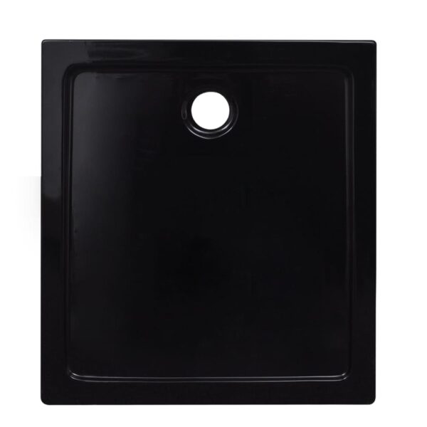 Rectangular ABS Shower Base Tray Black 80 x 90 cm