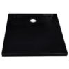 Rectangular ABS Shower Base Tray Black 80 x 90 cm