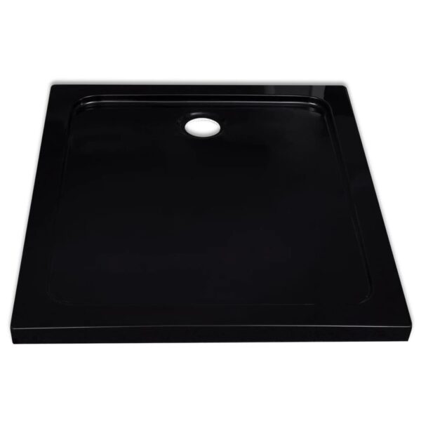 Rectangular ABS Shower Base Tray Black 80 x 90 cm