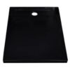 Rectangular ABS Shower Base Tray Black 80 x 110 cm