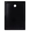 Rectangular ABS Shower Base Tray Black 80 x 110 cm