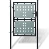 Black Single Door Fence Gate 100 x 225 cm
